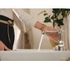 Moen Flara Polished Nickel Motionsense Wave Touchless Single Handle Bathroom Sink Faucet, S6981EWNL
