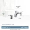 Moen T6820 Method Two-Handle Low Arc Bathroom Faucet Without Valve, Chrome(Brushed Nickel)