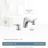 Moen T6820 Method Two-Handle Low Arc Bathroom Faucet Without Valve, Chrome(Chrome)