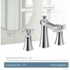 Moen TS6985 Flara Two-Handle 8 in. Widespread Cross Handle Bathroom Faucet Trim Kit, Valve Required, Chrome(Brushed Nickel)