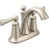 Moen 4505 Chrome Two-Handle Bathroom Faucet, 5.50 x 8.13 x 10.13 inches(Brushed Nickel)