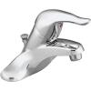 Moen Chateau Chrome One-Handle Low-Arc Centerset Bathroom Sink Faucet with Drain Assembly, L4621(Chrome)