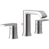 Moen Genta Chrome Two-Handle Widespread Modern Bathroom Faucet with Drain Assembly, Bathroom Sink Faucet 3-Hole Application (Valve Required), T6708(Chrome)