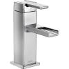 Moen S6705 90 Degree One Handle Modern Open Waterway Bathroom Faucet with Drain Assembly, Chrome(Chrome)