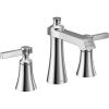 Moen TS6984 Flara Two-Handle 8 in. Widespread Lever Handle Bathroom Faucet Trim Kit, Valve Required, Chrome
