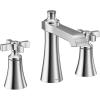 Moen TS6985 Flara Two-Handle 8 in. Widespread Cross Handle Bathroom Faucet Trim Kit, Valve Required, Chrome(Chrome)