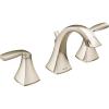 Moen Voss Chrome Two-Handle Adjustable Widespread Bathroom Faucet Trim Kit, Valve Required, T6905(Polished Nickel)