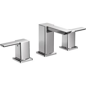 Moen 90 Degree Chrome Two-Handle 8 in. Widespread Bathroom Faucet Trim Kit, Valve Required, TS6720(Chrome)