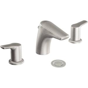 Moen T6820 Method Two-Handle Low Arc Bathroom Faucet Without Valve, Chrome(Brushed Nickel)