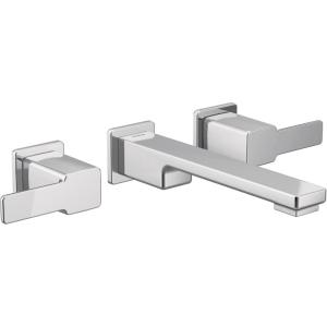 Moen TS6731 90 Degree Two-Handle Wall Mount Bathroom Faucet Trim, Valve Required, Chrome