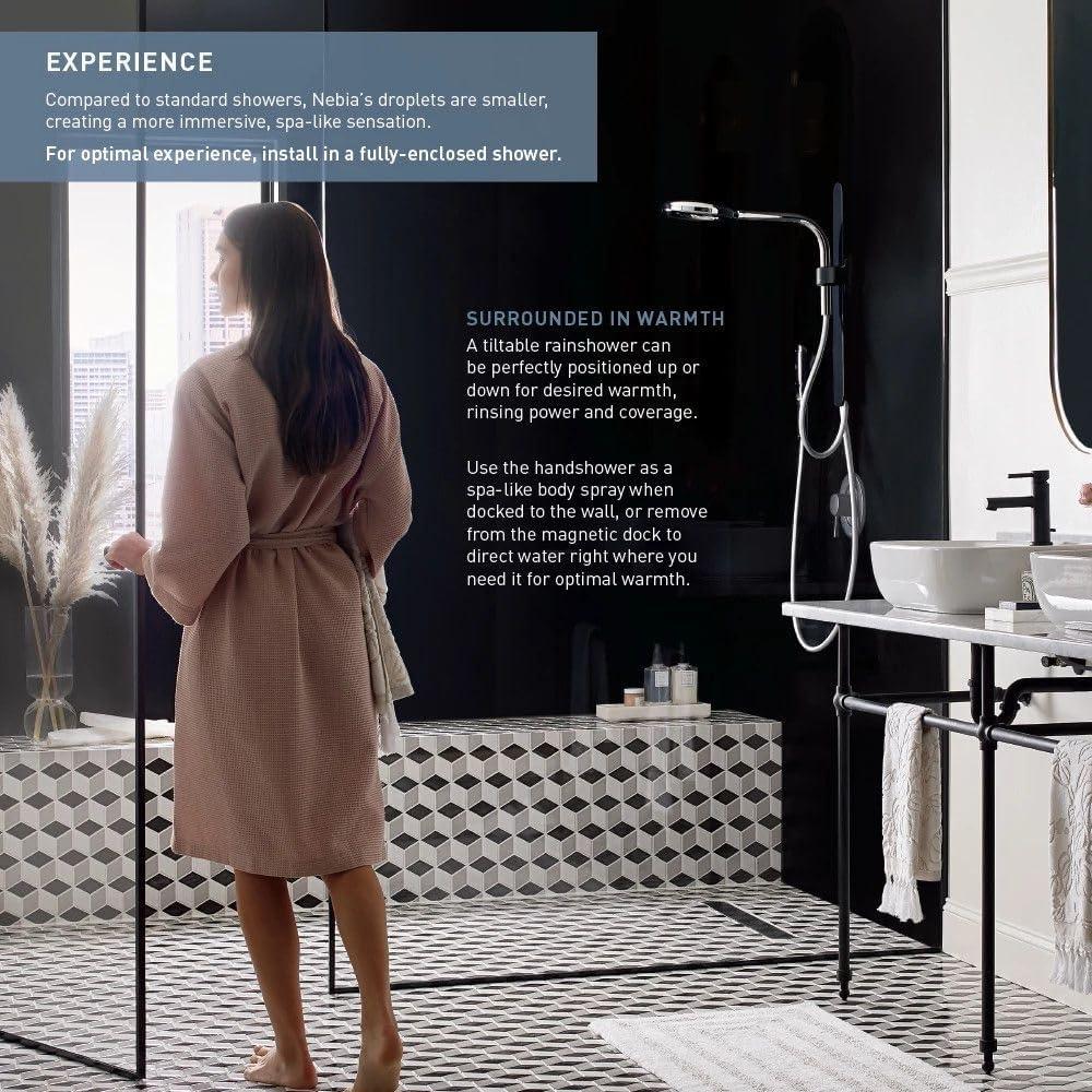 image:imageMoen N214C0BL Spa Shower including Rainshower Handshower and Magnetic Dock Matte Black