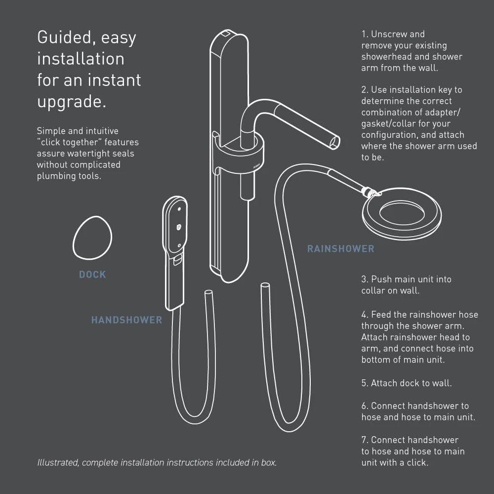 image:imageMoen N214C0BL Spa Shower including Rainshower Handshower and Magnetic Dock Matte Black