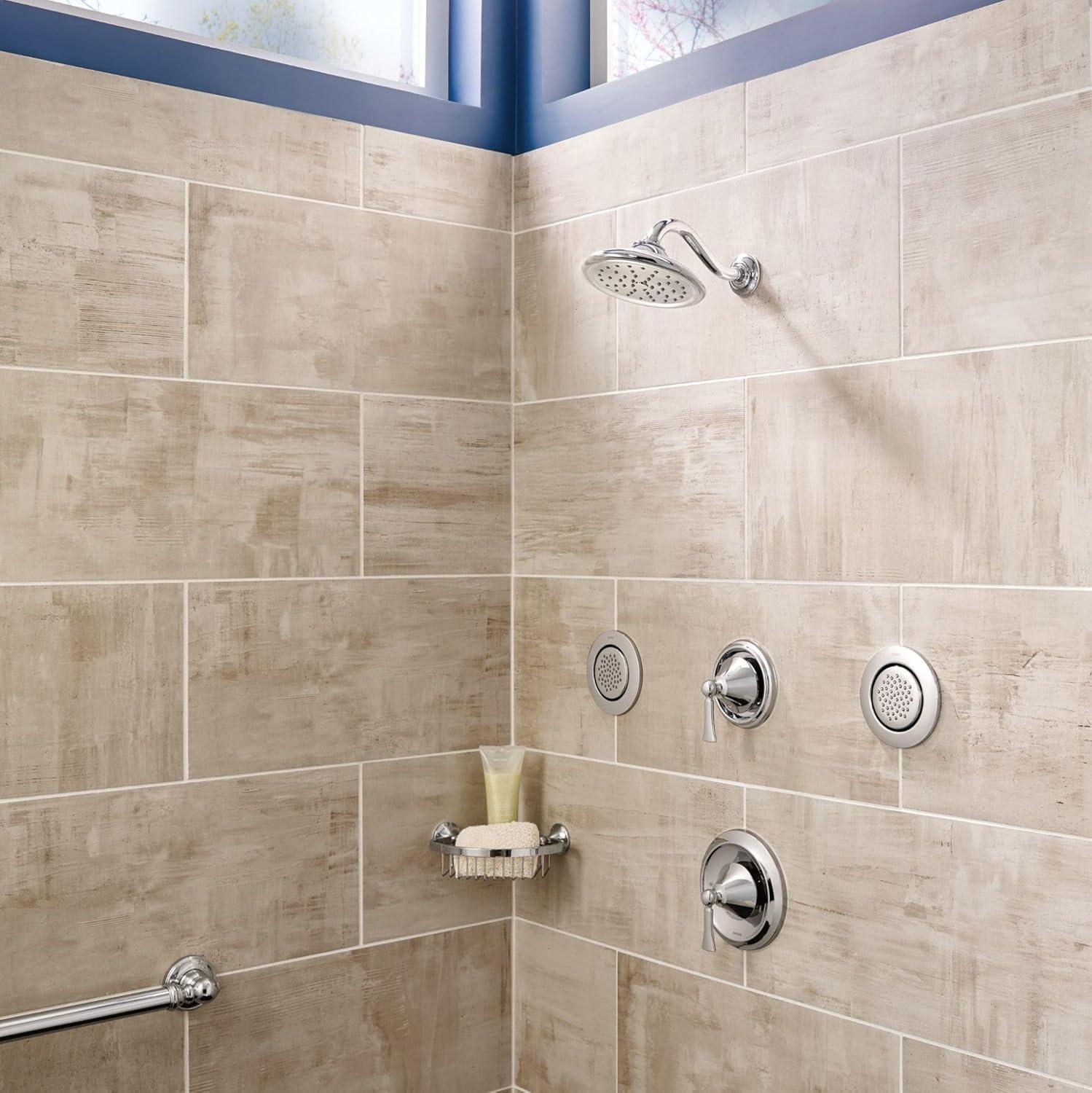 image:imageMoen TS1322ORB Mosaic Round SingleFunction Body Spray Valve Required Oil Rubbed BronzeBrushed Nickel