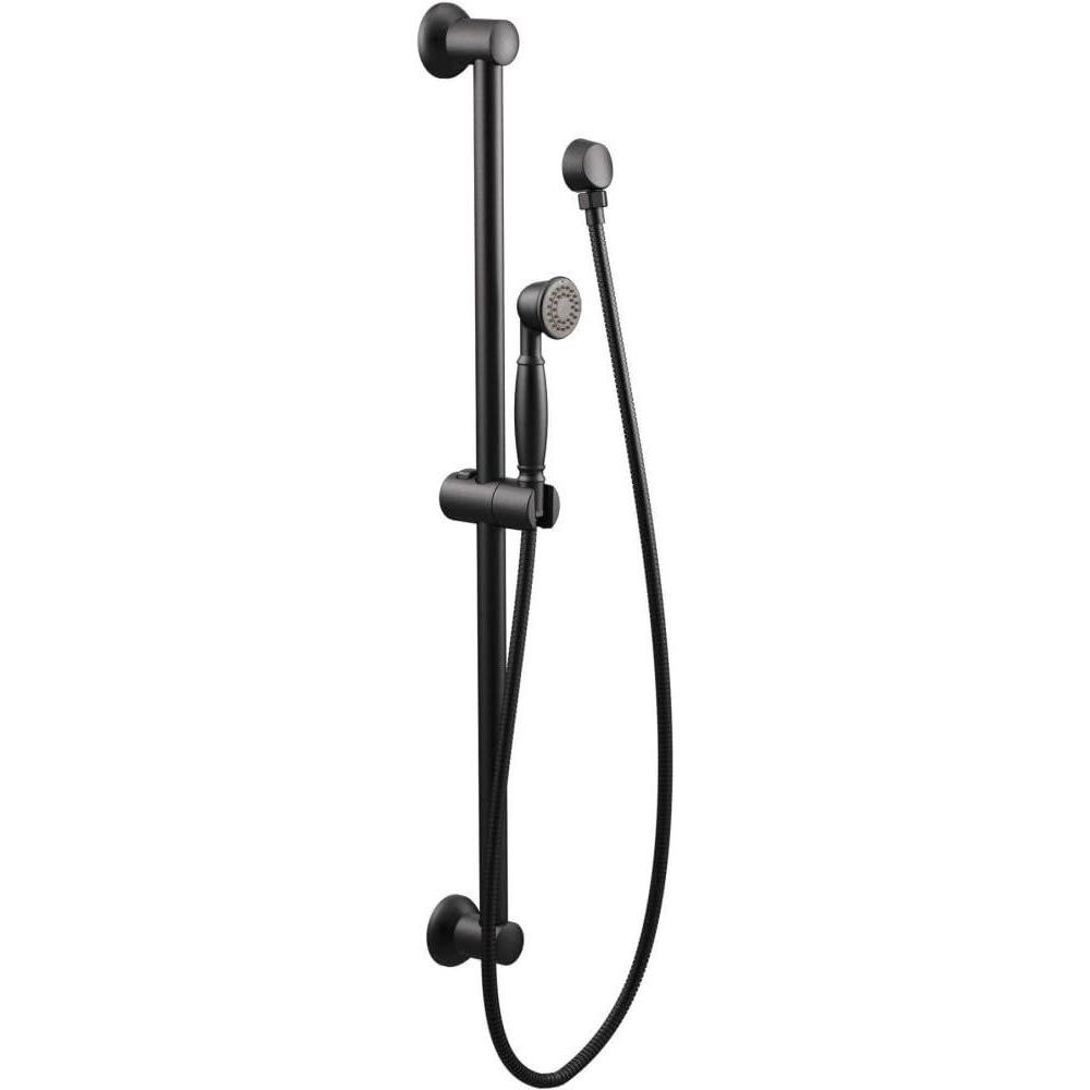 image:imageMoen 3869EPWR Traditional EcoPerformance Handshower Handheld Shower with 30Inch Slide Bar and 69Inch Metal Hose Wrought Iron
