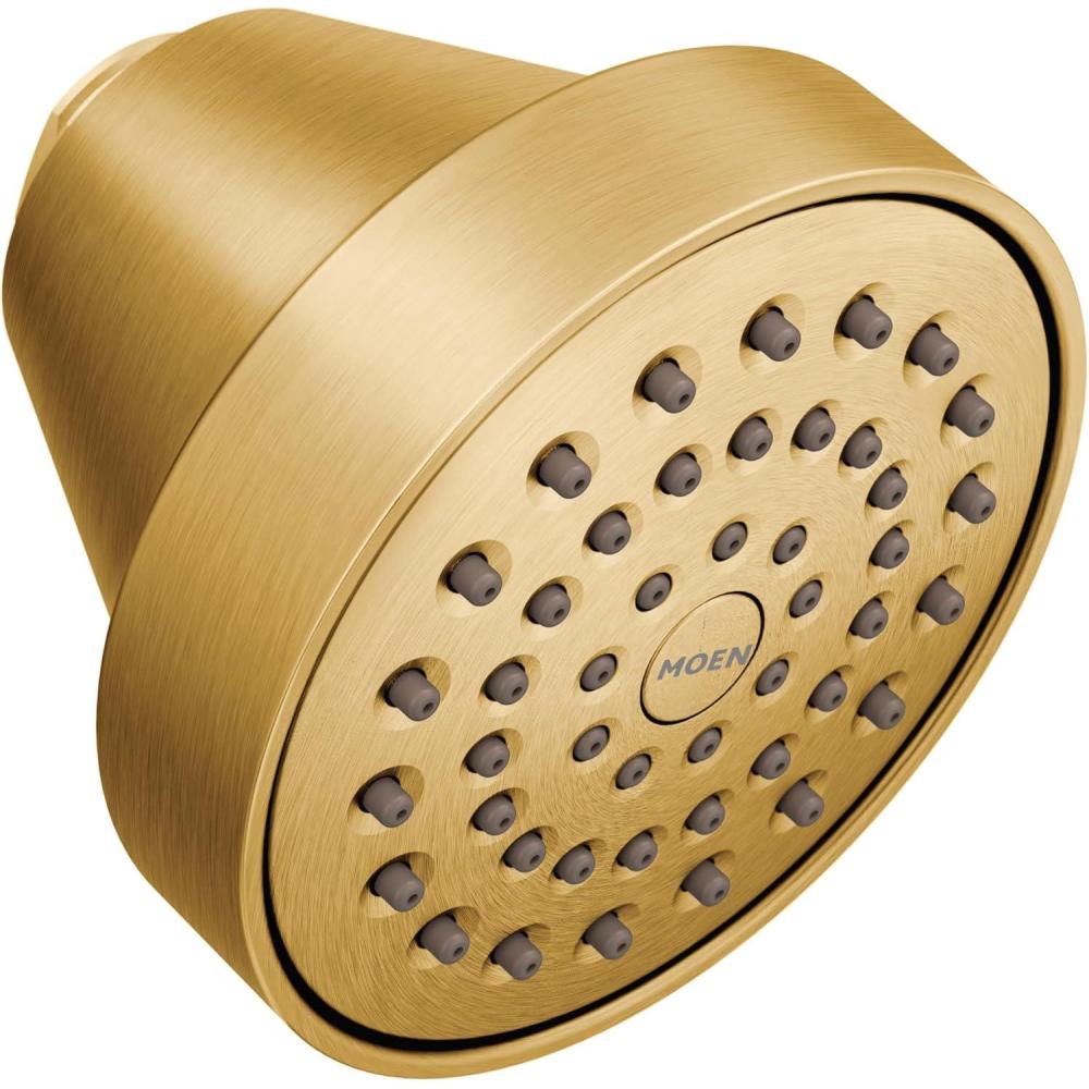 image:imageMoen 6399BG OneFunction 358 Diameter Round Spray Head Brushed GoldBrushed Gold