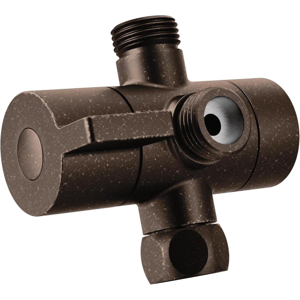 image:imageMoen CL703BN NonPivoting Shower Arm Diverter Brushed NickelOil Rubbed Bronze