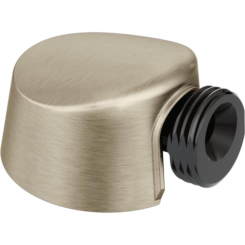 image:imageMoen Round Drop Ell Handheld Shower Hose Wall Connector Brushed Nickel Finish A725BNBrushed Nickel
