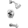 Moen Align Brushed Gold Eco-Performance Pressure Balancing Modern Tub and Shower Trim Kit with Showerhead, Lever Handle, and Tub Spout, Valve Required, T2193EPBG(Chrome)