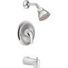 Moen Chateau Chrome Posi-Temp Bathtub Trim Kit with Shower Head, Lever Handle, and Tub Spout, Valve Required, TL183EP(Chrome)