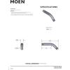 Moen Shower Arm With 1/2-Inch IPS Connections, 6-Inch, Brushed Nickel, 10154BN