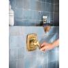 Moen Voss Brushed Gold Posi-Temp Posi-Temp Pressure Balancing Shower Trim Featuring Showerhead and Shower Lever Handle, Valve Required, T2692BG((Pack of 3))