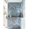 Moen Voss Brushed Gold Posi-Temp Posi-Temp Pressure Balancing Shower Trim Featuring Showerhead and Shower Lever Handle, Valve Required, T2692BG((Pack of 3))