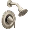 Moen Eva Brushed Nickel One-Handle Posi-Temp Shower Trim Kit Featuring Shower Head and Shower Lever Handle, Valve Required, T2132BN(Brushed Nickel)