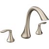Moen Eva Oil-Rubbed Bronze Transitional Two-Handle Deck Mount Roman Tub Faucet Trim Kit, Valve Required, T943ORB(Brushed Nickel)