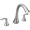 Moen Eva Oil-Rubbed Bronze Transitional Two-Handle Deck Mount Roman Tub Faucet Trim Kit, Valve Required, T943ORB(Chrome)