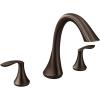 Moen Eva Oil-Rubbed Bronze Transitional Two-Handle Deck Mount Roman Tub Faucet Trim Kit, Valve Required, T943ORB(Oil Rubbed Bronze)