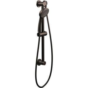 Moen 3868EP17ORB 4″ Single Function Eco-Performance Hand Shower with Slide Bar and 59″ Hose, Oil Rubbed Bronze