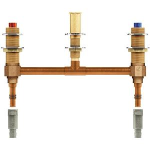 Moen 4798 M-Pact Two Handle Roman Tub Valve with 10-Inch Centers 1/2-Inch PEX and 1/2-Inch Cold Expansion PEX Adapters