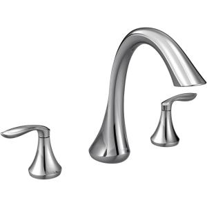 Moen Eva Oil-Rubbed Bronze Transitional Two-Handle Deck Mount Roman Tub Faucet Trim Kit, Valve Required, T943ORB(Chrome)