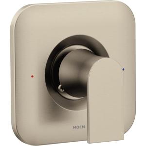 Moen Genta LX Chrome 1-Handle Posi-Temp Pressure Balancing Modern Valve Trim Kit, Valve Required, T2471(Brushed Nickel)
