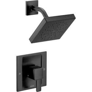 Moen TS2712EPBL90 Degree Posi-Temp Modern Shower Only Trim Kit with Eco-Performance Showerhead, Valve Required