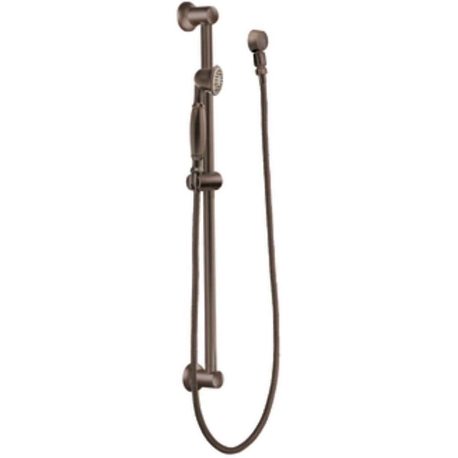 image:imageMoen 3869EPORB Traditional EcoPerformance Handshower Handheld Shower with 30Inch Slide Bar and 69Inch Metal Hose Oil Rubbed BronzeOil Rubbed Bronze