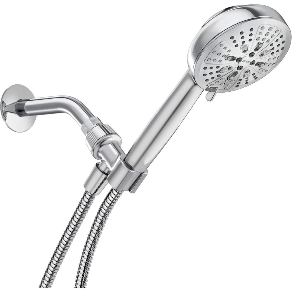image:imageMoen Chrome Hydro Energetix High Pressure Shower Head with Handheld Sprayer Featuring 8 Spray Settings 200H0