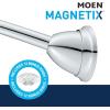 Moen MDN2170CH Magnetix 60-inch Curved Adjustable Single Shower Curtain Rod, Chrome(Chrome)