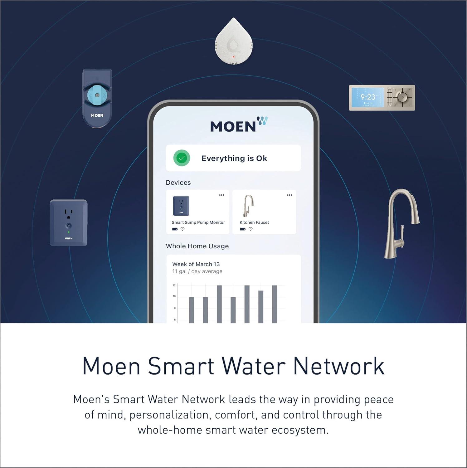 image:imageMoen Terra Beige Smart Shower 2Outlet Digital Water System Controller for Thermostatic Shower Valve TS3302TBMatte Black