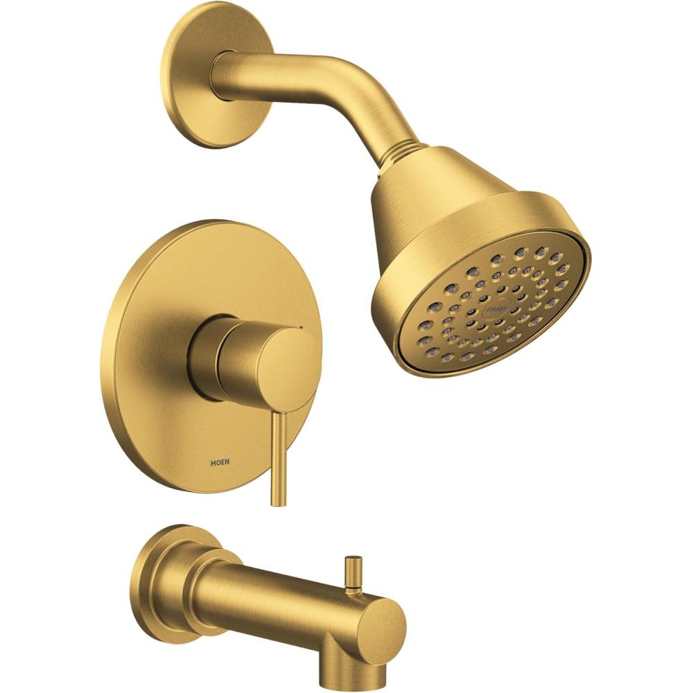 image:imageMoen Align Brushed Nickel MCORE 2Series 1Handle Tub and Shower Trim Kit Valve Required UT2193EPBNBrushed Gold
