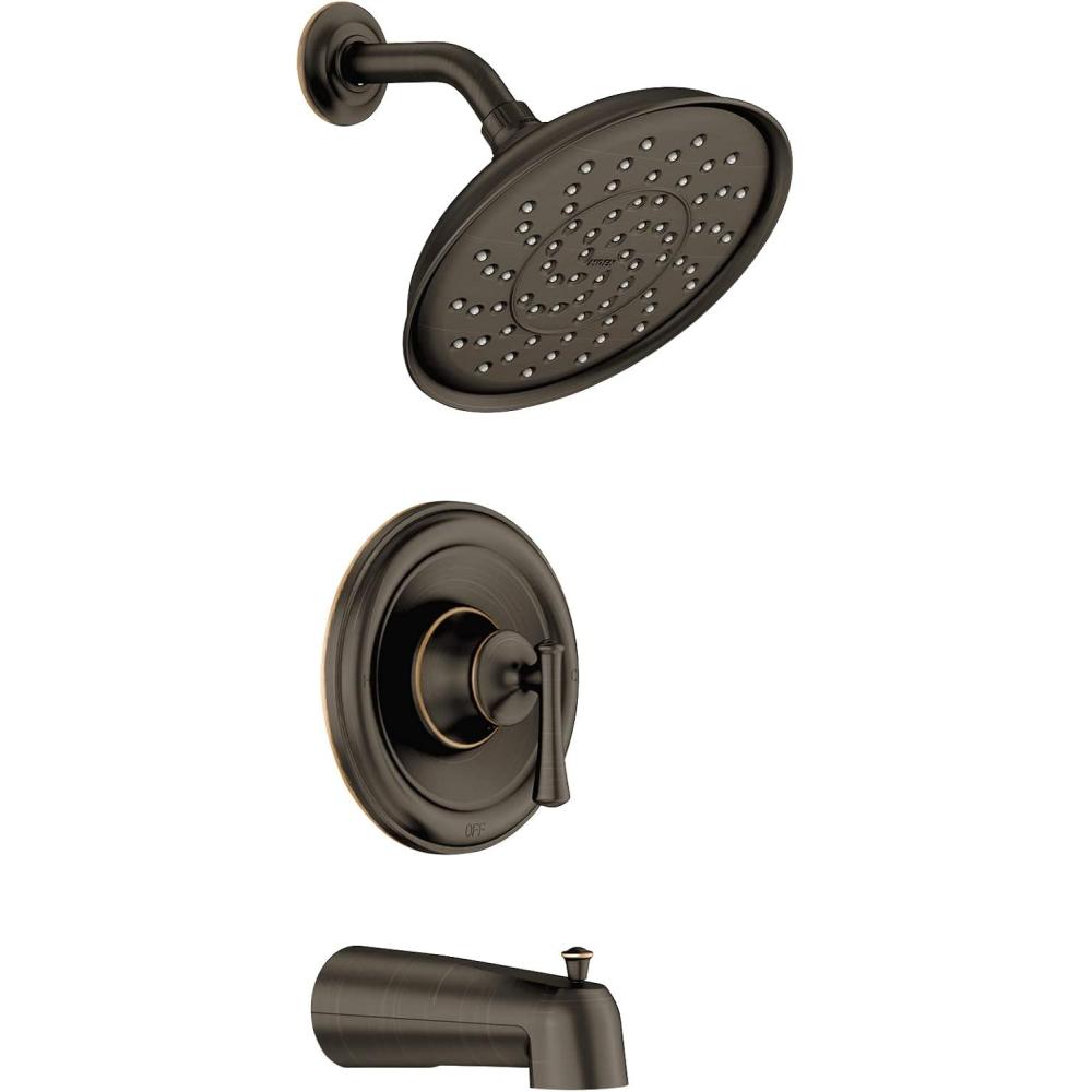 image:imageMoen Ashville Mediterranean Bronze PosiTemp Tub and Shower Faucet Set with Valve 82877BRB