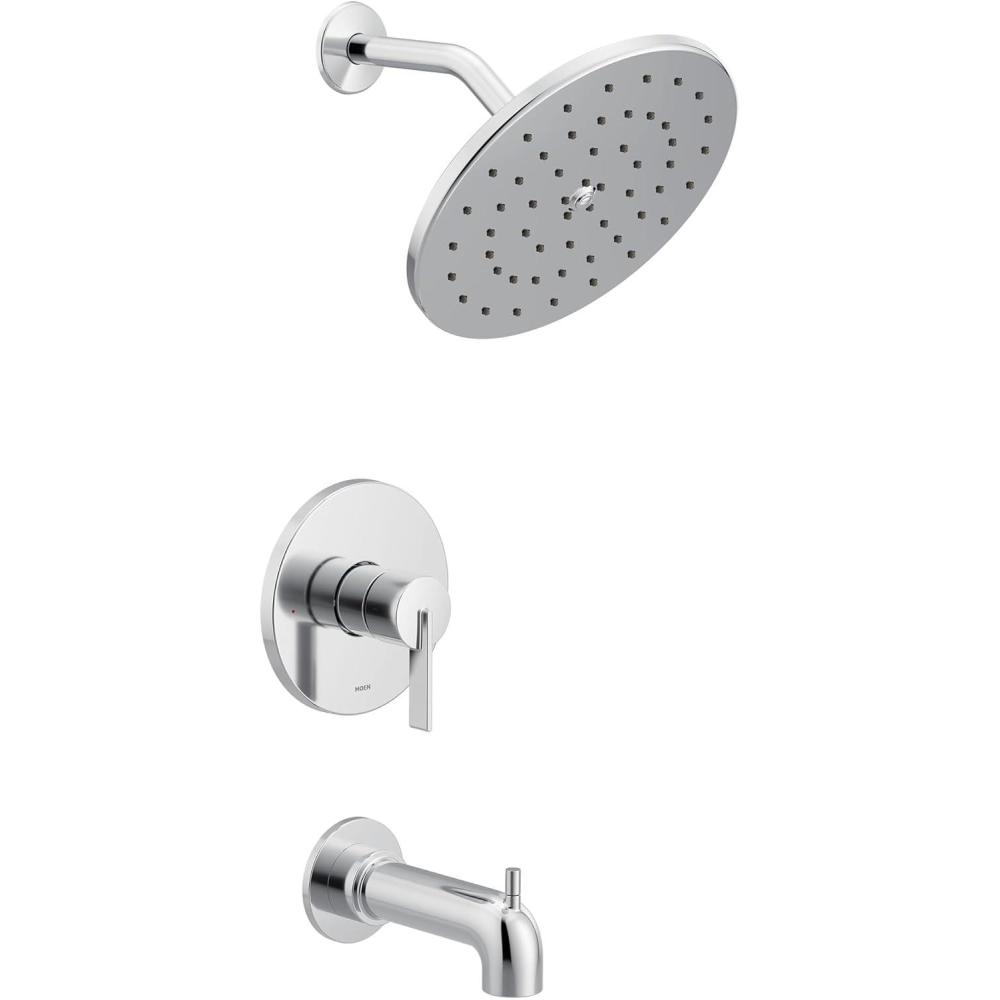 image:imageMoen Cia Brushed Nickel MCORE 3Series 1Handle EcoPerformance Tub and Shower Trim Kit Valve Required UT3363EPBNChrome