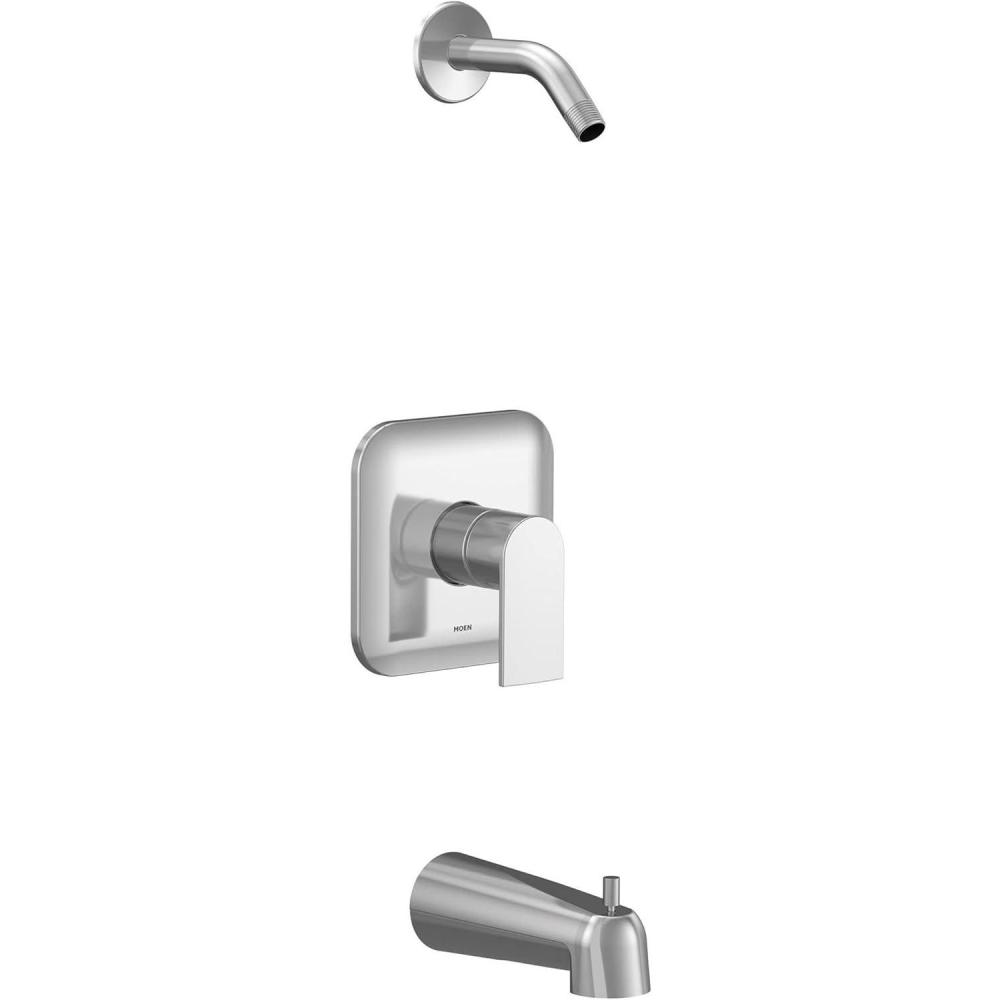 image:imageMoen Genta LX MCORE 2Series Shower Trim Kit with Handle Arm and Tub Spout Valve and Showerhead Required Chrome UT2473NHChrome