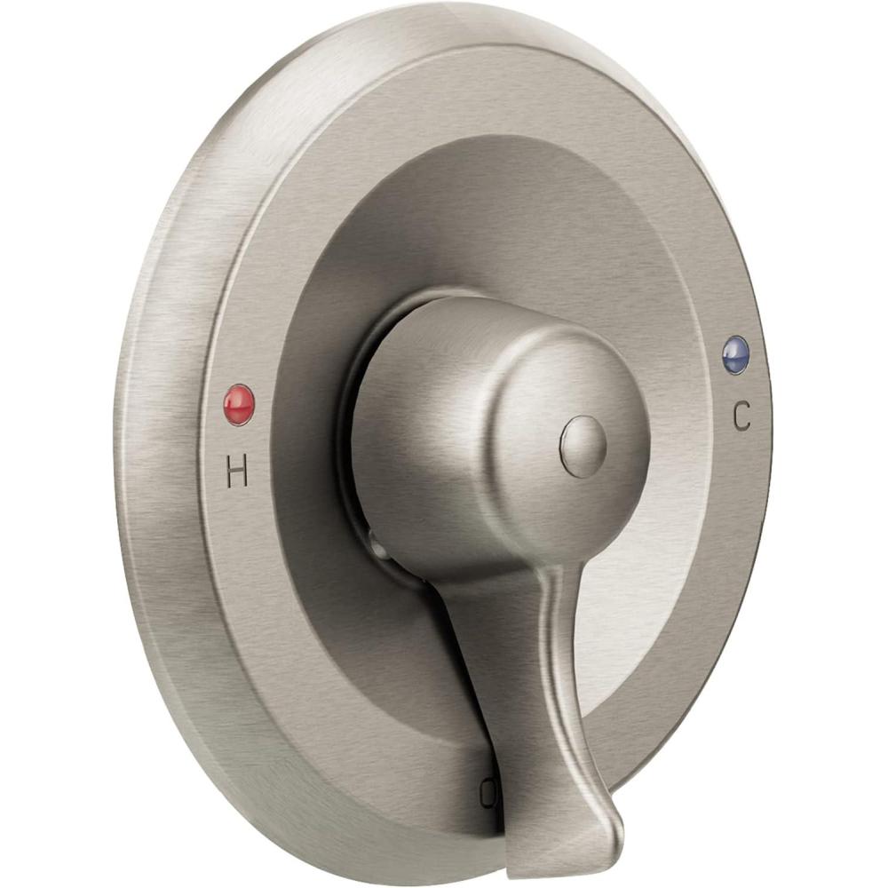 image:imageMoen MDura PosiTemp Shower Trim Kit Commercial 7Inch Classic Shower Valve Control Trim Kit Valve Required Sold Separately Brushed Nickel T8370CBN7Inch Shower Trim Kit