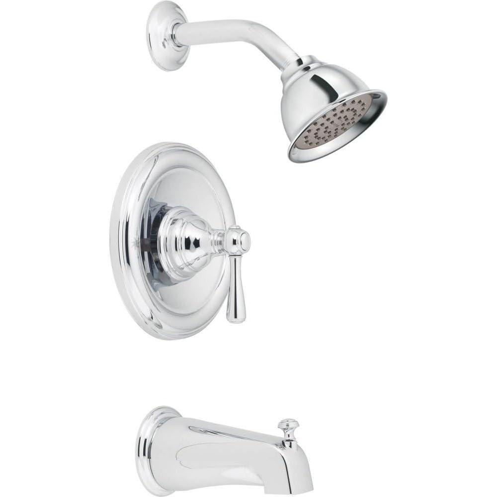image:imageMoen T2113BN Kingsley PosiTemp Tub and Shower Trim Kit Valve Required Brushed NickelChrome