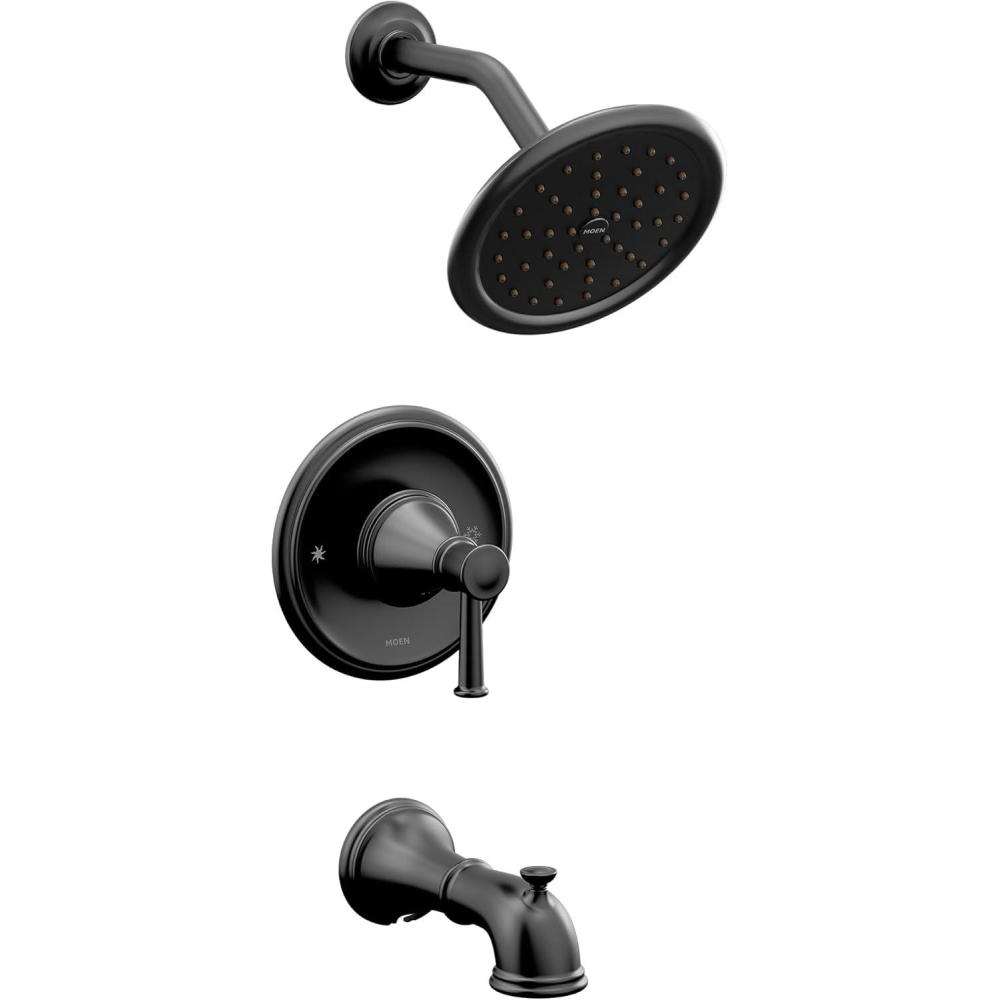 image:imageMoen T2313EPNL Belfield PosiTemp EcoPerformance Tub and Shower Trim Kit Valve Required Polished NickelMatte Black
