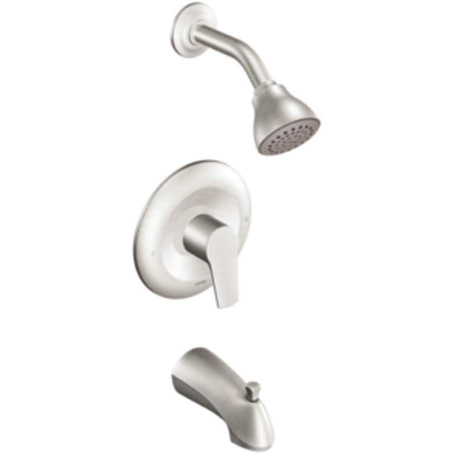 image:imageMoen T2803BN Method PosiTemp Pressure Balancing Tub and Shower Trim Kit Valve Required Brushed Nickel