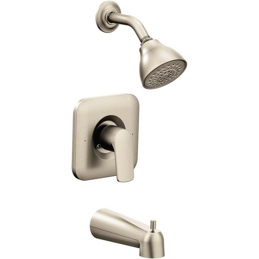 image:imageMoen T2813EP Rizon PosiTemp EcoPerformance Tub and Shower Trim Valve Required ChromeBrushed Nickel