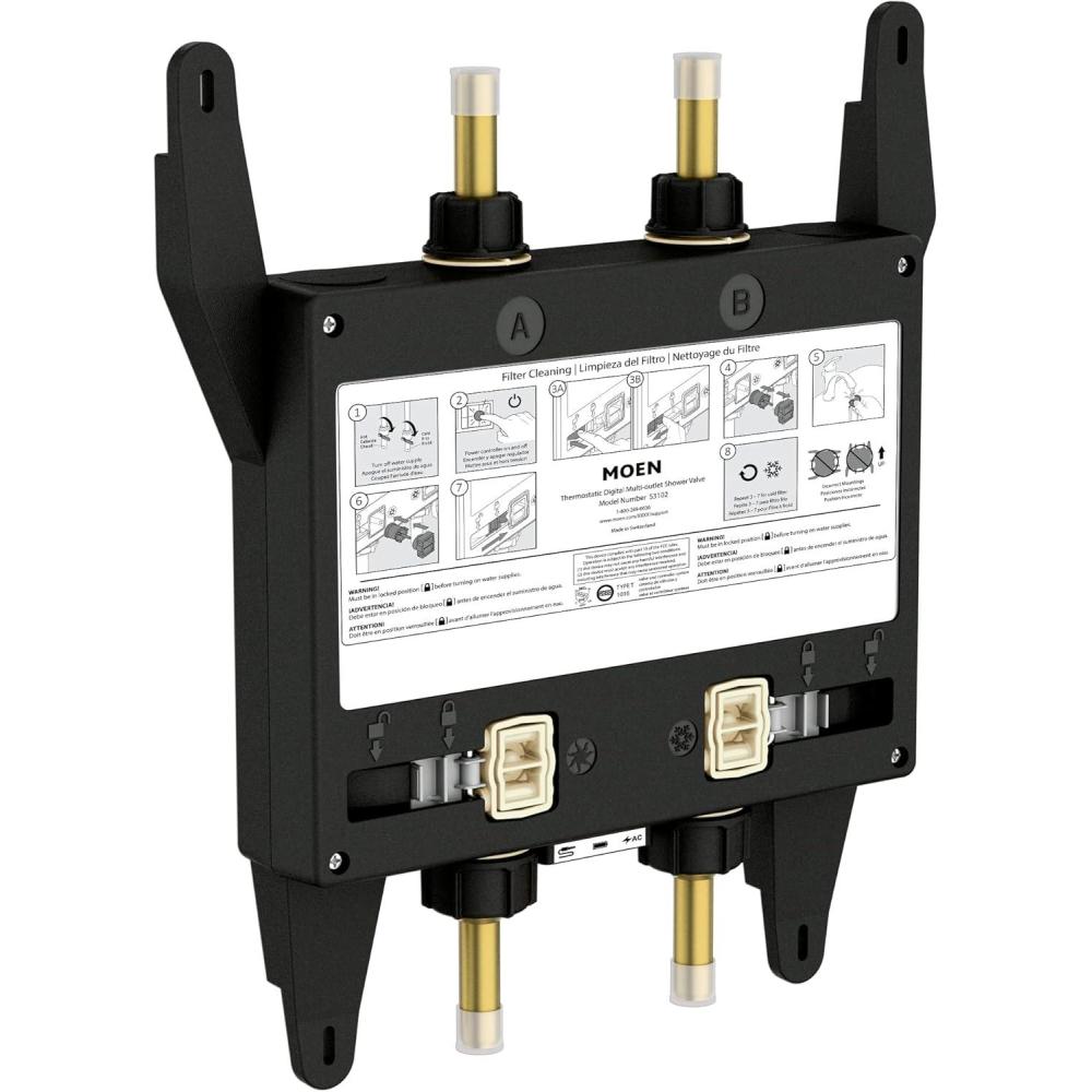 image:imageMoen Terra Beige Smart Shower 2Outlet Digital Water System Controller for Thermostatic Shower Valve TS3302TBValve Only