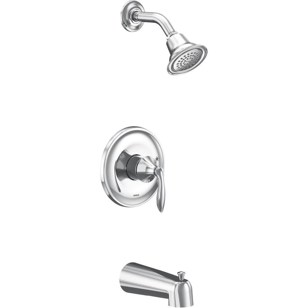 image:imageMoen UT2133EP Eva Collection MCORE 2Series 1Handle Tub and Shower Trim Kit Valve Required ChromeChrome